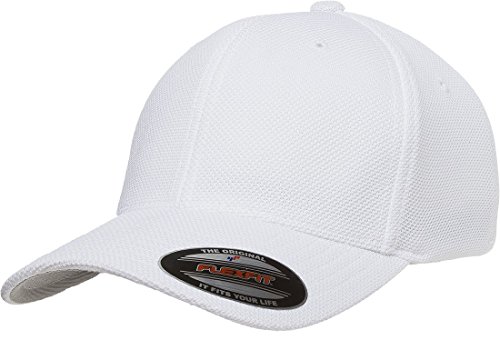 Flexfit 6577CD Athletic Cool and Dry Pique Mesh Cap - OSFA (White)