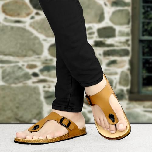 Image of Men V-Shape Thong Slippers | Casual Flip-Flops | Slippers for Men | Lightweight Rubber Sandals | Comfortable Anti-Slip Footwear