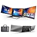 domyfan 15,6" Laptop Bildschirm-Erweiterung, Tragbarer Dreifach-Monitor FHD 1080P IPS, ultraschlank für 13–17" Laptops, Plug & Play via HDMI/USB-A/Type-C, kompatibel mit Mac/Windows/Android