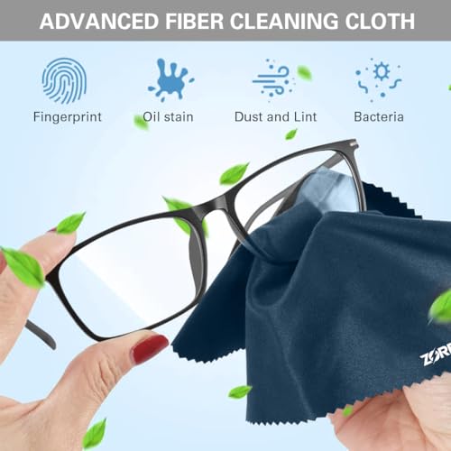 Image of ZORBES 6 Pack Microfiber Cleaning Cloths 5.9x7 in Soft for Lens
