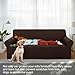 Luxshare Home Stretch Couch Cover Washable Sofa Slipcover Furniture Protector with Non Skid Foam and Elastic Bottom for Kids, Dog(Large/Chocolate)