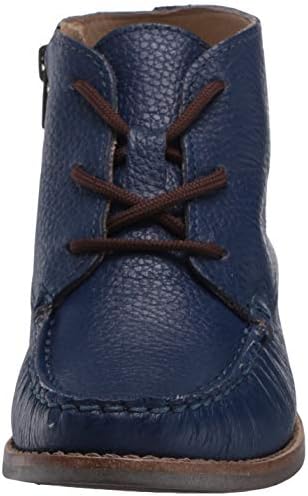 Marc Joseph New York Unisex-Kid's Leather Made in Brazil Chukka Ankle Boot with Laces, blue grainy, 3.5 M US Little Kid | Image 1