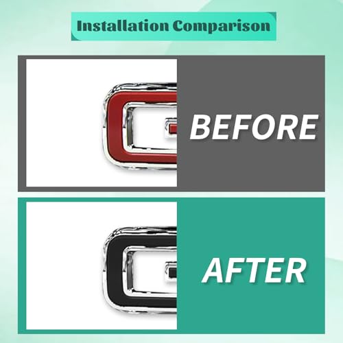 Image of Compatible with Bowtie Emblem Wrap Kit GMC Logo Overlay Vinyl Wrap with Squeegee and Cutter (9PCS Pure Black)