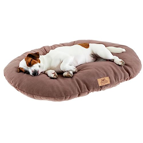Ferplast Cuscino Cane e Gatto RELAX MICROFLEECE, Cuccia in Caldo e Soffice Micropile per Taglia Media, Lettino per Cani Lavabile, 78 x 50 x 12 cm. Grigio Tortora
