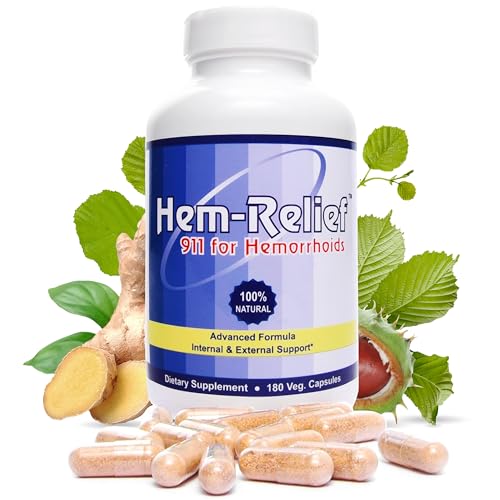 Western-Herbal-Nutrition-911-Natural-Hemorrhoid-Pills-Eases-Itching-Burning-Discomfort-Effective-Hemorrhoid-Treatment-and-Capsules-Hemorrhoid-Shrinking-Treatment-180-Veg-Cap