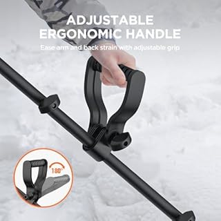 Litheli 12-Inch Battery Powered Snow Shovel, 20V Brushless Cordless Snowblower, Electric Shovel for Snow Removal, 20-Ft Snow Throwing