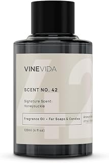 VINEVIDA [4oz] Honeysuckle Fragrance Oil for Candle Making - Made in USA Candle Scents for Candle Making - Natural Candle Fragrance Oil - Scents for Soap Making