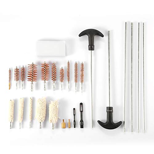 iMounTEK Gun Cleaning Kit, Carry Case, 126 Pieces Supplies, Brushes for Universal Guns, Brushes for Rifle, Shotgun, Pistol, Handgun, 9mm, 45, 10, 22, 12 Gauge