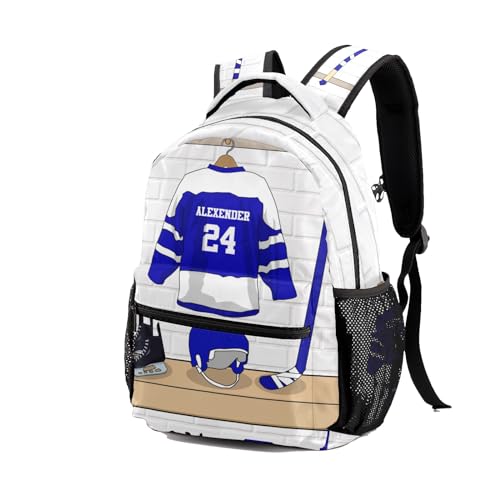Ice Hockey Sport Jersey Personalized School Backpack for Teen Kid-Boy/Girl Daypack Travel Bookbag2