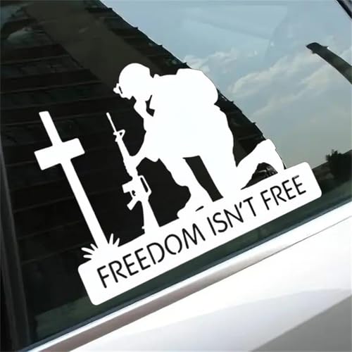 2PCS Patriotic Soldier Memorial Sticker - Freedom Isn't...