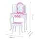 Fantasy Fields Kinder Schminktisch mit Spiegel und Hocker Mit Lichtern Rosa TD-11670FL