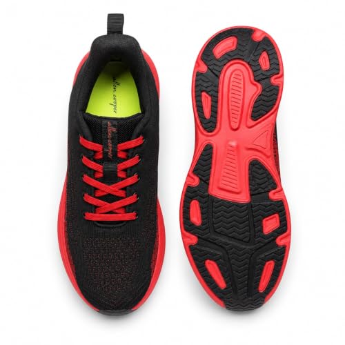 Image of Allen Cooper Men Running Shoes Lightweight Lace-Up Sports Walking Shoes with Cushioned Memory Foam