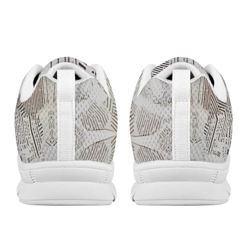 Forchrinse Womens Athletic Shoes Fashion Lace-up Walking Sneakers Breathable Mesh Slip on Running Shoes Tennis Footwear4