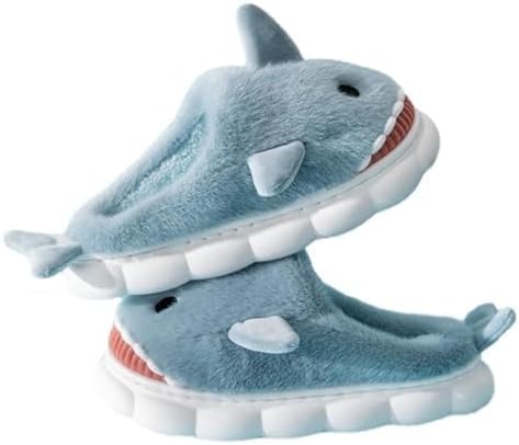 Soft Shark Plush Slippers House Slippers Indoor Outdoor Closed Back Slipper for Women and Men