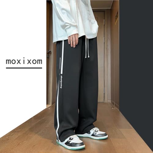 moxixom ジャージ下 メンズ ワイドパンツ M2356blk-L
