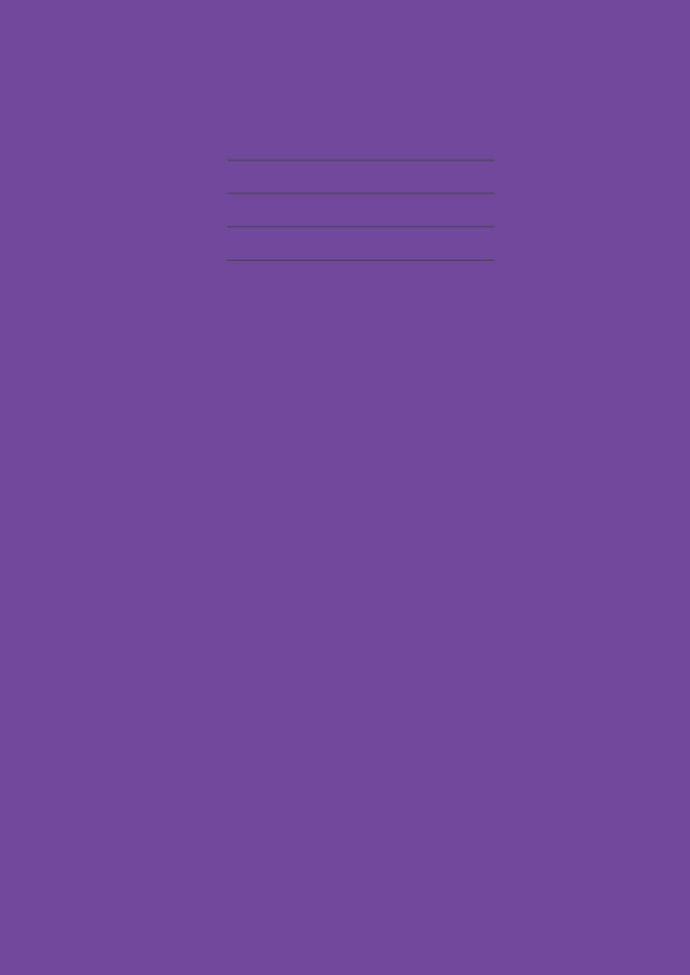 A4 Exercise Book: 100 pages 90gsm, 8mm lined ruled with margin notebook for Schools,Office and Homes- Purple