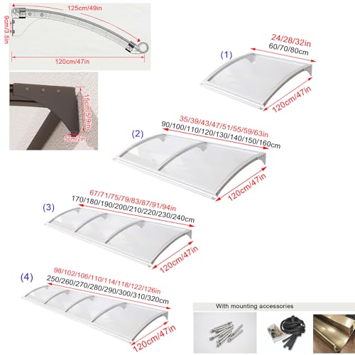 Auvent d'extérieur résistant aux intempéries avec structure en aluminium - 7