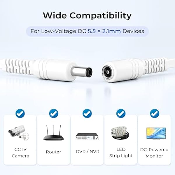 Basesailor Удлинительный кабель 12 В DC 9 м 2 шт 5 В 9 В 24 В 2 1 мм x 5 5 мм 5521 адаптер питания длинный плоский удлинительный кабель женский на мужской кабель для наружной CCTV камеры безопасности камеры