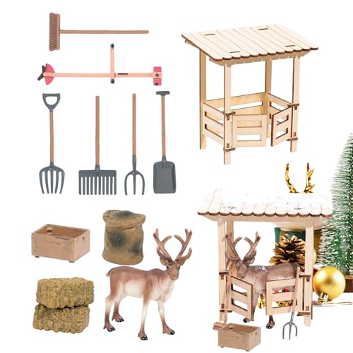 Jeu de ferme en bois de qualité supérieure avec outils sécurisés durables