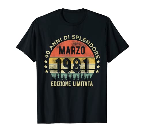 Vintage marzo 1981 40 años regalos 40º cumpleaños Camiseta