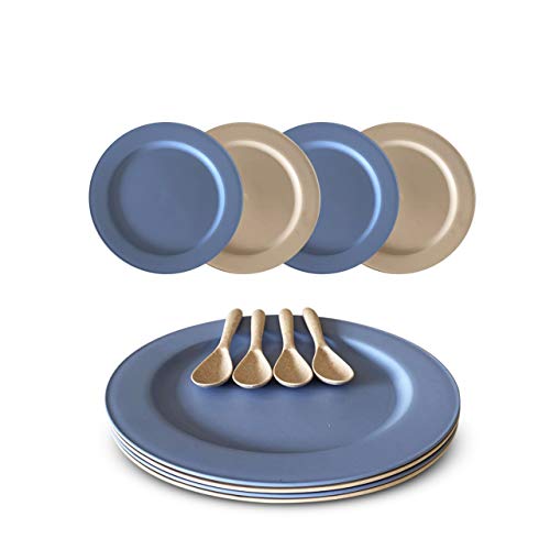 Image for Milca Home Reusable Bamboo Plates 