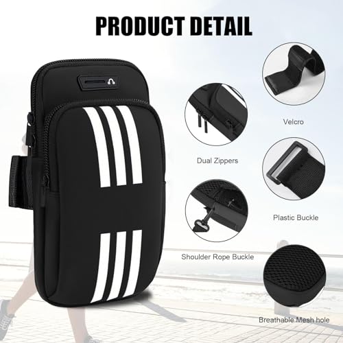 Image of MTROYALDIA Arm Bag Cell Phone Armband Holder for Running Armband Purse Crossbody for Hiking, Jogging,Suit for Mostly Phone Mini Pouch