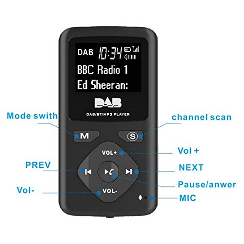 Radio numérique Bluetooth 4.0 format mini avec lecteur MP3 et batterie Micro-USB - 7
