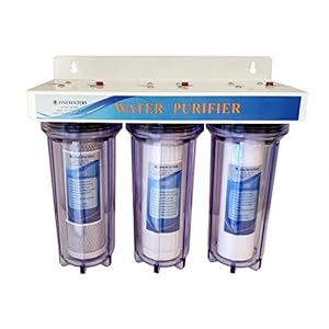 FINERFILTERS 3-traps HMA-waterfiltersysteem met Hozelock-compatibele aansluitingen, 25,4 cm (10 inch)