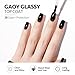 GAOY 2 Pcs 16ml No Wipe Gel Top Coat, Glassy Clear Gel Top Coat, High Gloss Finish for UV Light Cure Nail Polish