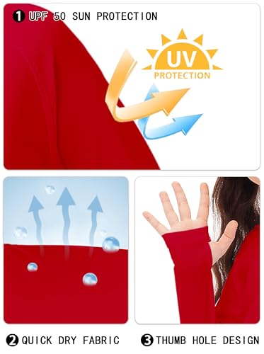 Image of Remimi Kids Sun Shirt Rash Guard Quick Dry Sun Protection Athletic Hoodie Hiking Shirts 3-12 Years