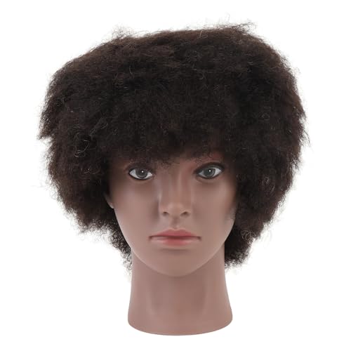 Tête de mannequin cosmétologie africaine bouclée en PVC
