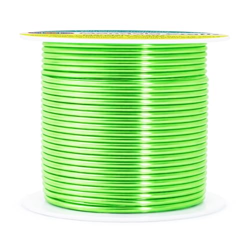Image of Mandala Crafts 14 Gauge Light Green Anodized Aluminum Craft Wire, 60 FT | Colored, Flexible, Bendable, for Bonsai, Armature, Sculpting, Wire Wrapping, Jewelry Making, Weather & Tarnish Resistant