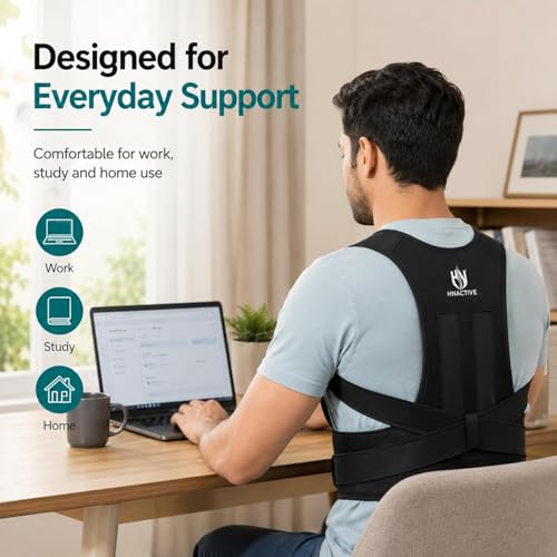 Image of Posture Corrector Belt For Men And Women Breathable Neoprene Back Support Belt Adjustable Back Straight Belt Shoulder And Clavicle Support For Daily Posture Correction