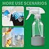 OCMML 8oz Clear Glass Spray Bottles with Silicone Sleeve–Refillable Spray Bottles for Cleaning Solutions,Hair,Plants&Essential Oils–Leakproof,Adjustable Nozzle,Reusable,Eco-Friendly (1 Pack) #4