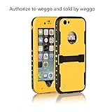 iPhone 6 Plus Waterproof Case, Caka Full-Body Underwater Waterproof Shockproof Dirtproof Durable Full Sealed Protection Case Cover With Kickstand For Apple Iphone 6 Plus 5.5 Inch Case (Yellow)