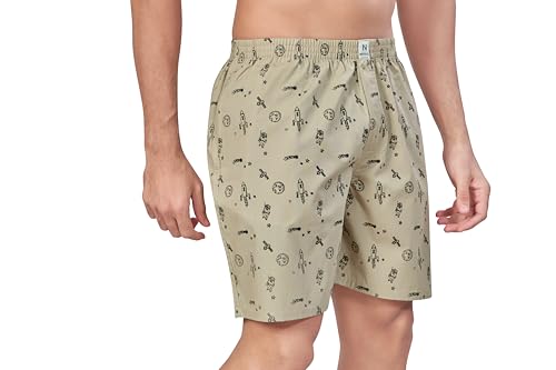 Image of Nermosa Pure Cotton Comfortable & Breathable Printed Regular Shorts /Boxer for Men, Pack of 3