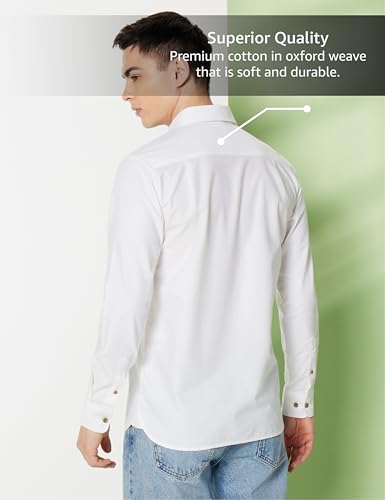 Image of Symbol Premium Men's Casual Oxford Double Pocket Shirt - Regular Fit | Full Sleeve | Pure Cotton (Available in Plus Sizes)