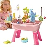 Portable Compact Packaging: Packaged at about 43x16x28.5cm this water table is easy to transport and store making it convenient for parents to bring along for picnics camping trips or travel while still offering full size play value