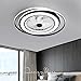 LGOO1 Lampada da soffitto invisibile da 51 W, moderna lampada da soffitto a LED Lampadario da soffitto creativo Lampada da soffitto minimalista con ventilatore nordico per camera da letto Soggiorno Sa