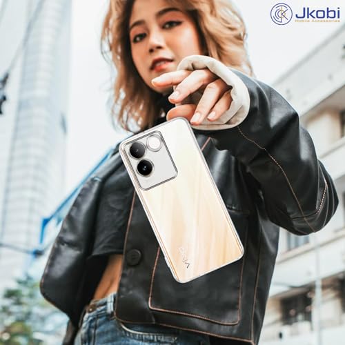 Image of Jkobi Back Cover for Vivo T2 Pro (Silicone Clear Shockproof Case with Camera Protection | Soft and Flexible | Transparent)