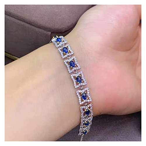 Bracelet saphir naturel véritable en argent 925 le cadeau idéal pour femme