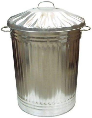 90 Litre Galvanised Metal Dust Bin