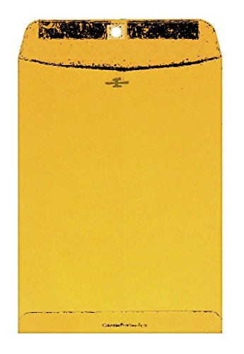 Marrom Kraft 28# 25,4 x 33 cm extremidade aberta com fecho de metal/papel limitado de goma