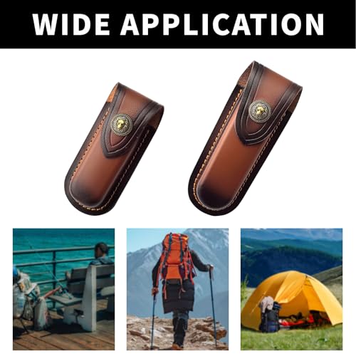 Messerscheide,Gürtelschnalle Messerscheide,Lederscheide für Gürtel,EDC Messer Holster,Messer Etui,Messerhülle,Messer Gürteltasche,Tasche Messerscheide für Die Jagd, überleben, Camping,Survival Messer