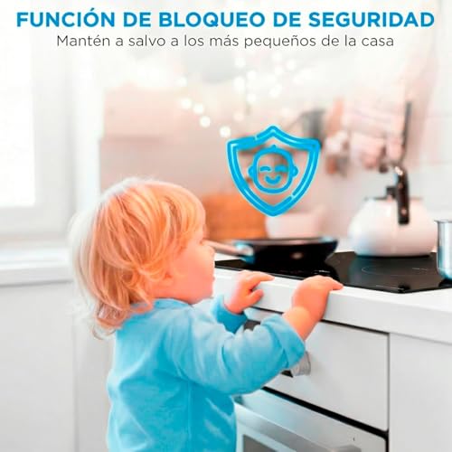 Miniatura 8 de Midea Placa Inducción 3 Fuegos 60 Cm 7400 W - Vitroceramica Induccion Integrada Con Panel De Control Tactil, Inverter Quattro, 9 Niveles De Potencia, Booster, Indicador De Luz, Y Temporizador