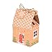 Christmas Candy Bags,plplaaoo 24 Pcs Christmas Gift Bags, Christmas Treat Boxes, Candy Boxes Party Favors,House Shaped Paper Gift Boxes Candy Boxes for Gift Giving Small Kraft Holiday Bags