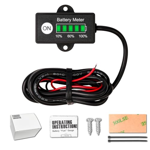 NInE-ROnG Battery Fuel Gauges for Lead-Acid, 18650, LiFePO4 Batteries, 12V-48V DC, Battery Capacity Indicator