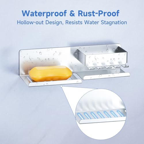 Support mural pour brosse à dents design argenté élégant - 6