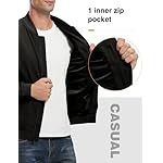 TBMPOY Men's Lightweight Bomber Jackets Light Track Jackets Casual Summer Windbreaker Outdoor Golf Fashion Coat for Men