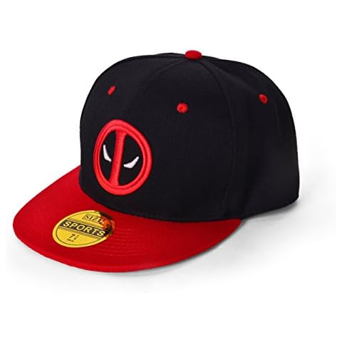 REINDEAR Baseball Cap Hip-hop Snapback Hat (Black - Red) Cover